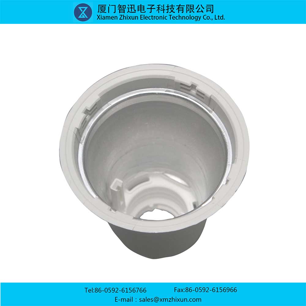1521-b white PBT smooth LED lighting housing component lamp cup housing plastic-coated aluminum