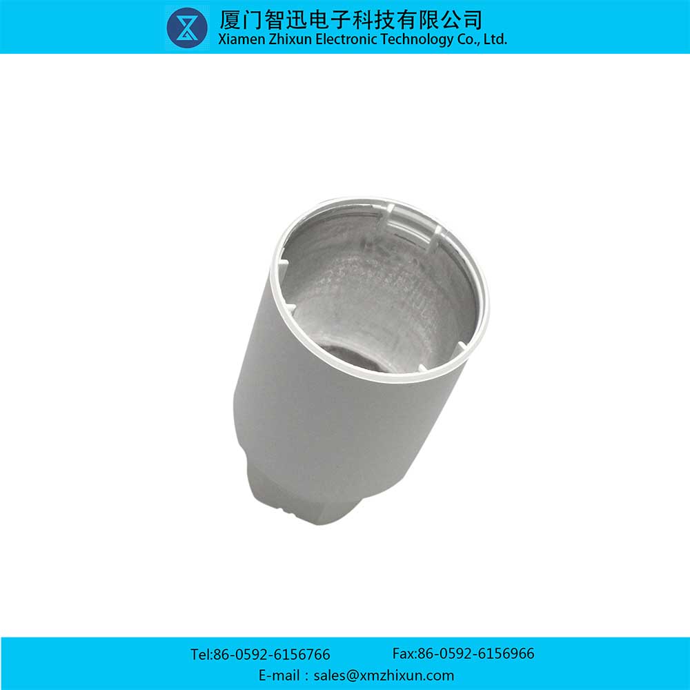 14047 glossy white long tubular PBT plastic lamp holder lamp bulb lamp cup plastic bag aluminum