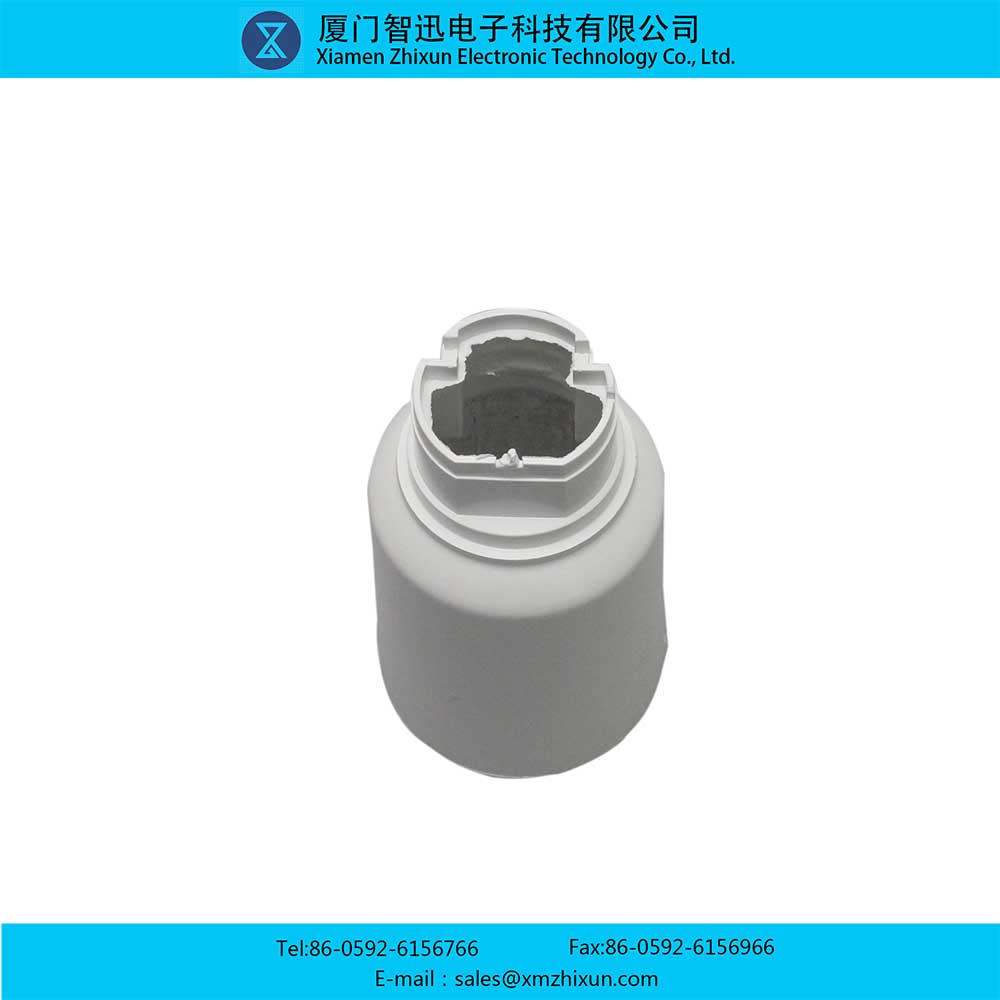 14047 glossy white long tubular PBT plastic lamp holder lamp bulb lamp cup plastic bag aluminum